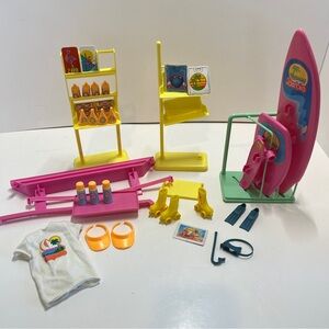 Vintage 1987 Surf 'N Shop California Barbie Doll Playset 80s Mattel Incomplete
